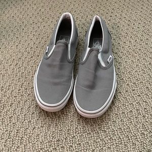 Light grey vans slip ons